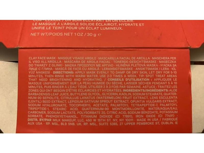 Milk Makeup Face Mask, Watermelon Brightening, 1 oz/30 g