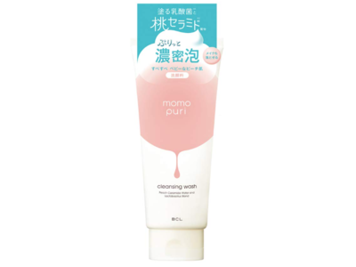 Momo Puri Cleansing Wash, Peach Ceramide Water & Lactobacillus Blend, 5.2 oz/150 g