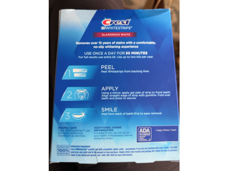 Crest 3D Whitestrips Dental Whitening Kit, Glamorous White, 28 Count