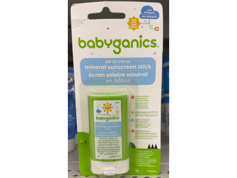 Babyganics Mineral Sunscreen Stick, SPF 50, 13 g