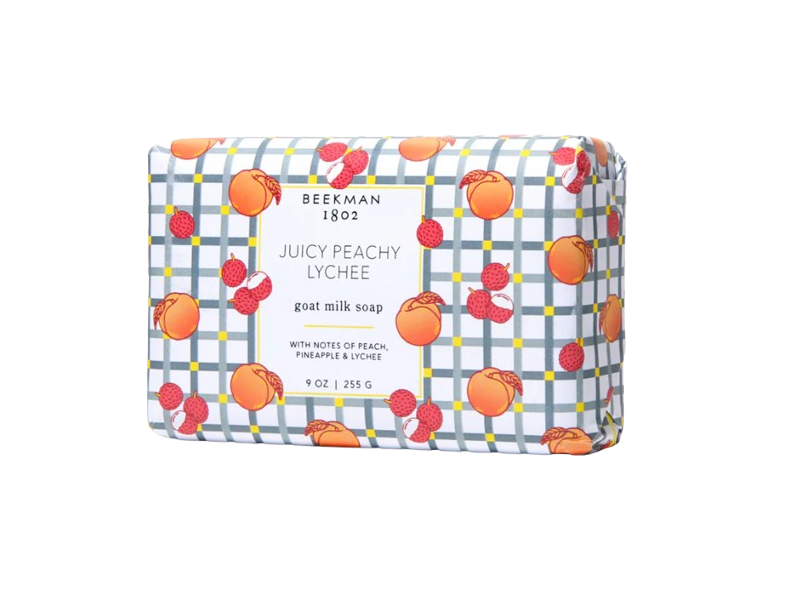 Beekman 1802 Goat Milk Soap, Juicy Peachy Lychee, 9 oz/255 g