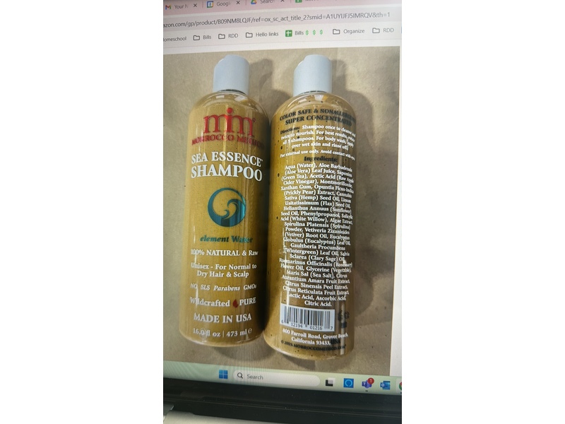 Morrocco Method Sea Essence Shampoo, Element Water, 16 fl oz/473 mL