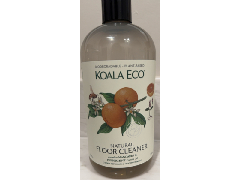 Koala Eco Natural Floor Cleaner, Australian Mandarin & Peppermint Essential Oil, 24 fl oz/709 mL