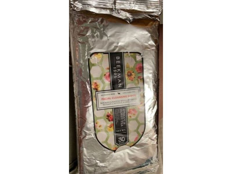 Beekman 1802 Facial Cleansing Wipes, Apricot & Honey Tea, 6 oz/170 g, 30 Wipes