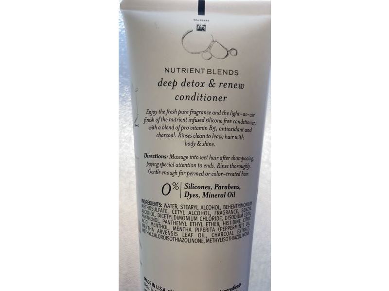 Pantene Pro-V Deep Detox & Renew Silicone Free Conditioner, Charcoal, 8.0 fl oz