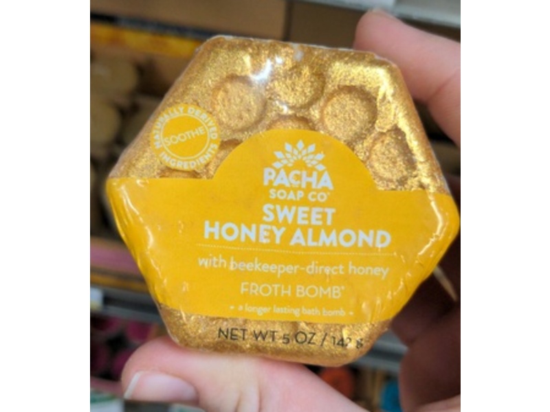 Pacha Soap Co Sweet Honey Almond Froth Bomb, 5 oz/142 g