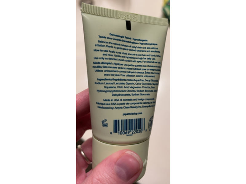 Pipette Baby Shampoo + Wash, 1.69 fl oz/50 mL