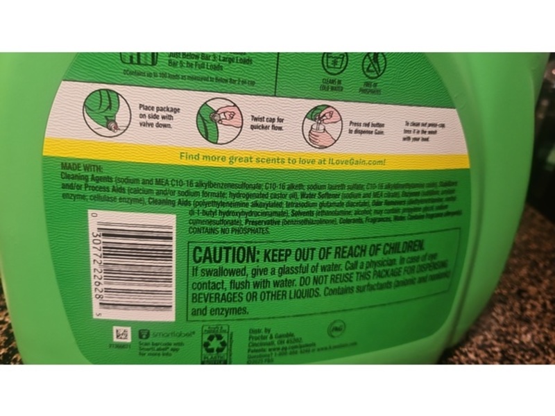 Gain Laundry Detergent, Happy Hibiscus, 100 Loads, 132 fl oz/3.9 L