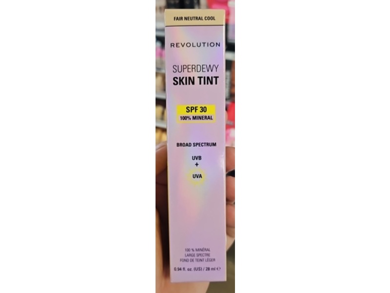 Revolution Super Dewy Skin Tint , Fair Neutral Cool, SPF 30, 0.94 fl oz/28 mL