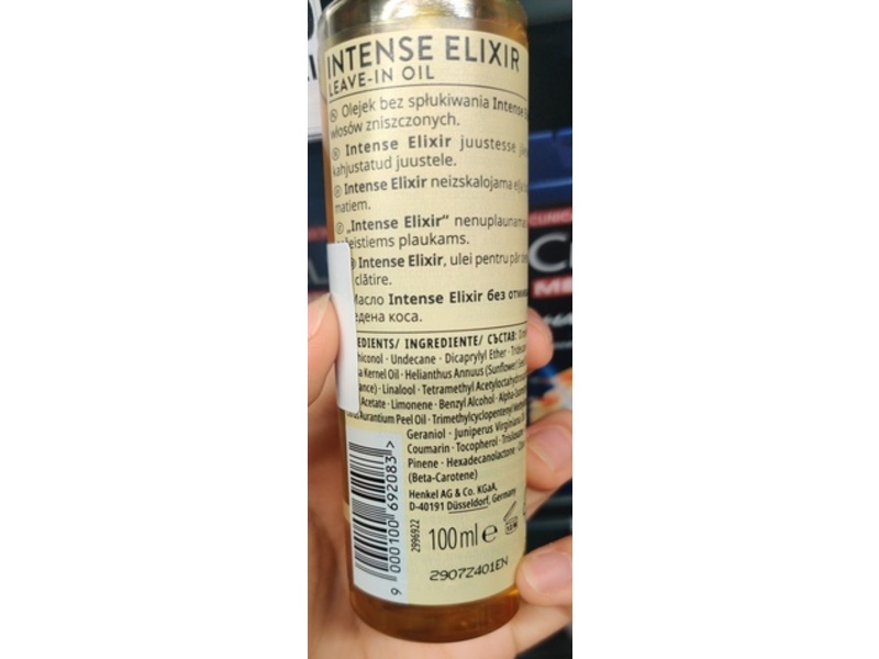 Syoss Intense Elixir Leave In Oil, 100 mL