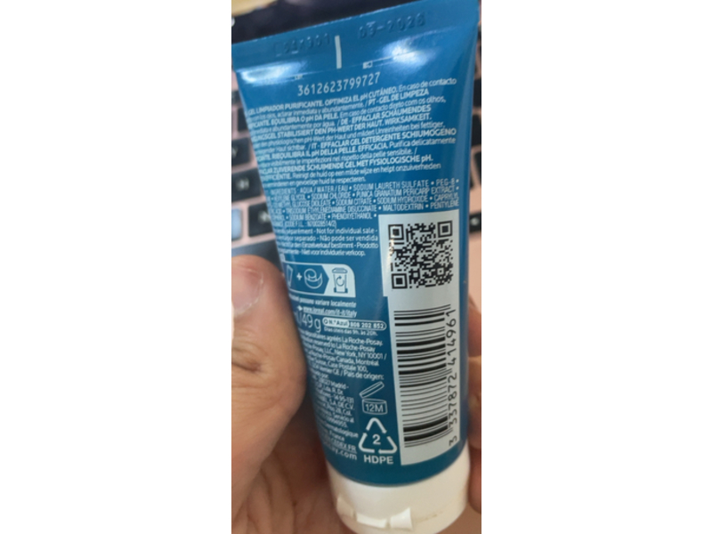 La Roche-Posay Effaclar Foaming Gel, 1.69 fl oz/50 mL