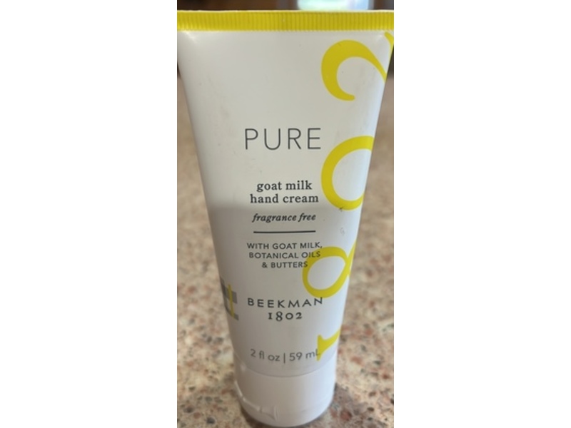 Beekman 1802 Pure Goat Milk Hand Cream, Fragrance Free, 2 fl oz/59 mL
