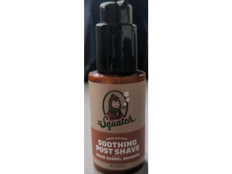 Dr. Squatch Soothing Post Shave, Wood Barrel Bourbon, 2.5 fl oz/74 mL