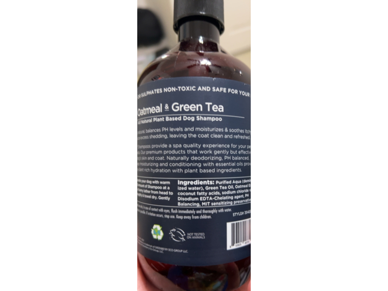Green Bone All Natural Plant Based Dog Shampoo, Oatmeal + Green Tea