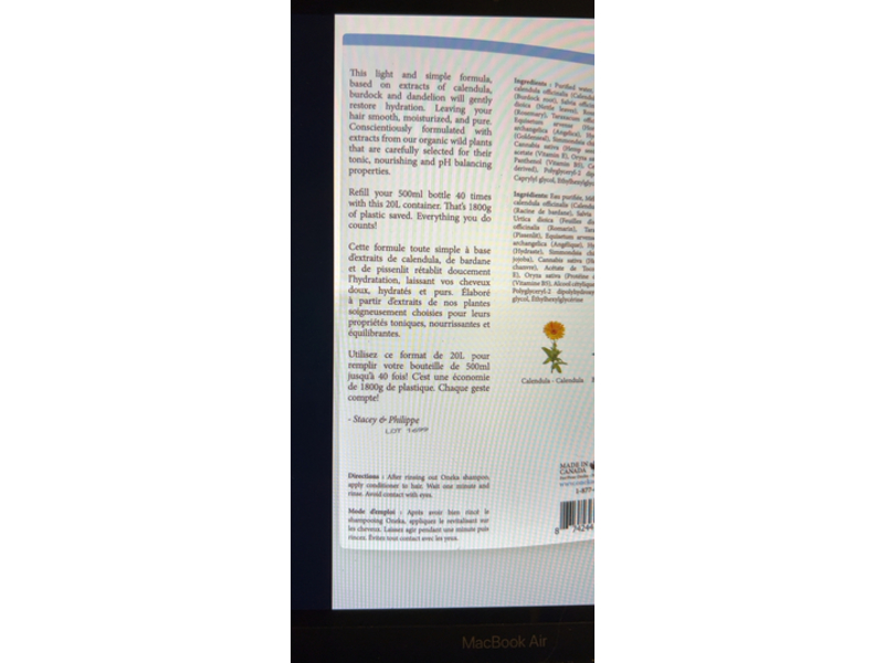 Oneka Revitalisant Non Perfum Conditioner, 20 L