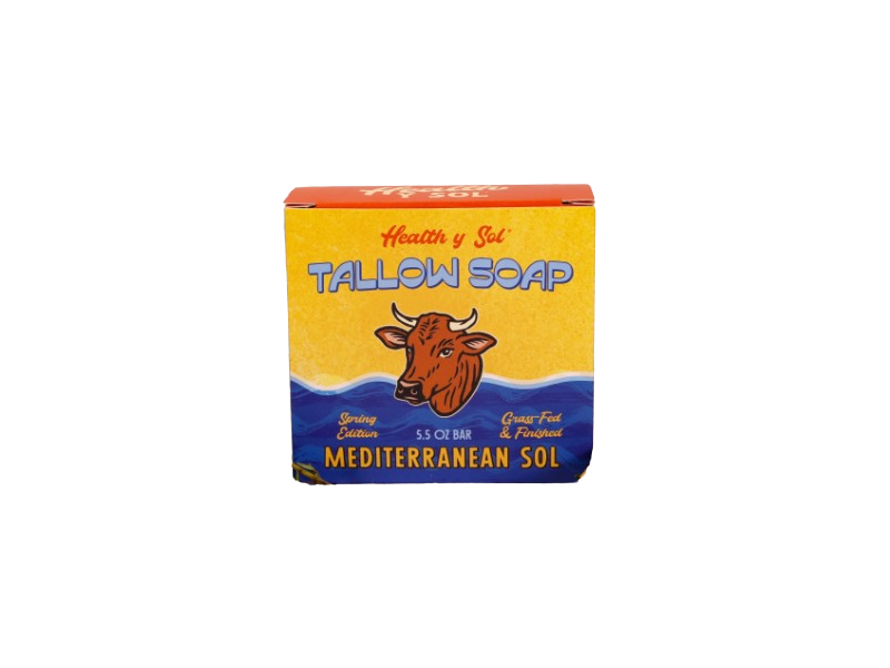 Health y Sol Tallow Soap Bar, Mediterranean Sol, 5.5 oz