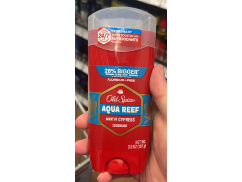 Old Spice Aqua Reef Antioxidants Deodorant, Cypress, 3.8 oz/107 g