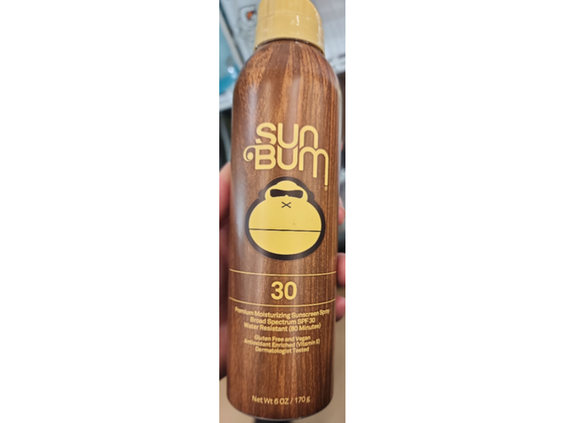 Sun Bum Premium Moisturizing Sunscreen Spray, SPF 30, 6 oz/170g