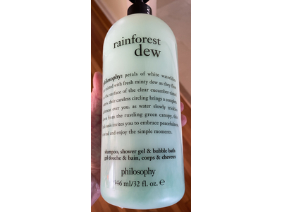 Philosophy Rainforest Dew Shampoo Shower Gel & Bubble Bath, 32 fl oz/946 mL