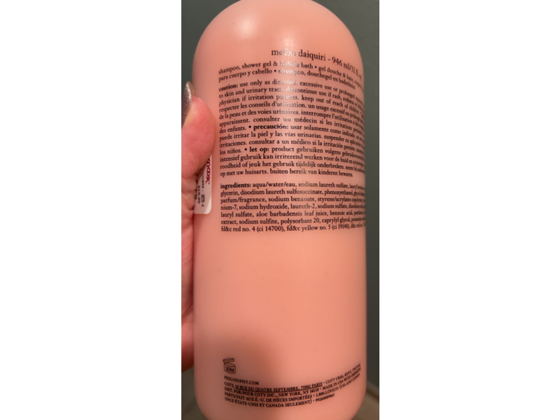 Philosophy Melon Daiquiri Shampoo + Shower Gel & Bubble Bath, 32 fl oz/946 mL