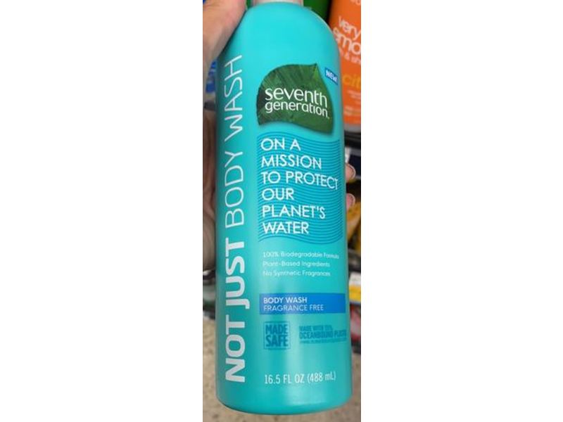 Seventh Generation Not Just Body Wash, Fragrance-Free, 16.5 fl oz / 488 mL