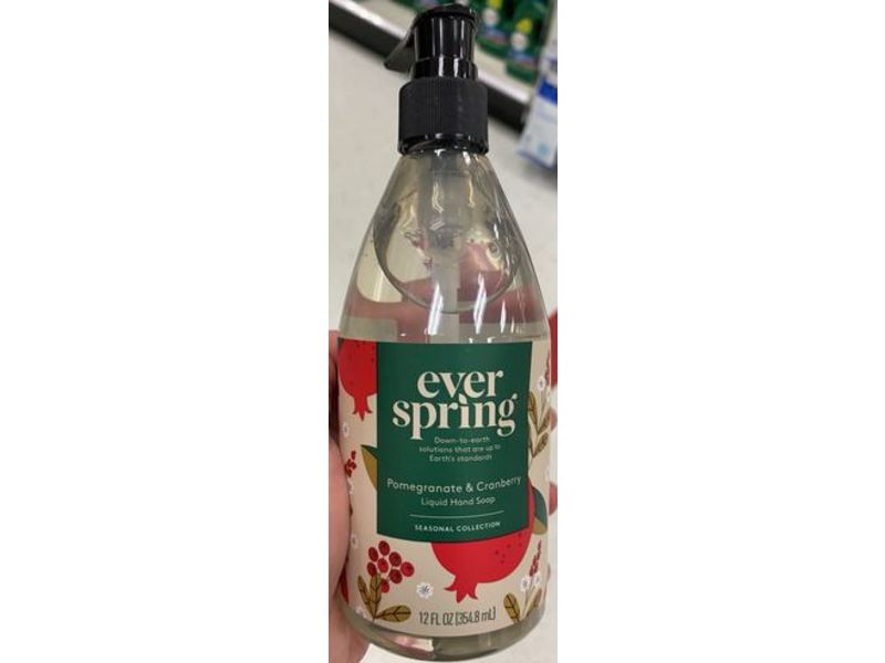 Ever Spring Liquid Hand Soap, Pomegranate & Cranberry, 12 fl oz/354.8 mL