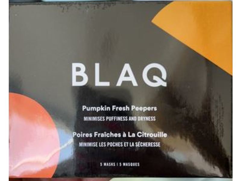 Blaq Pumpkin Fresh Peepers Eye Mask, 5 Count