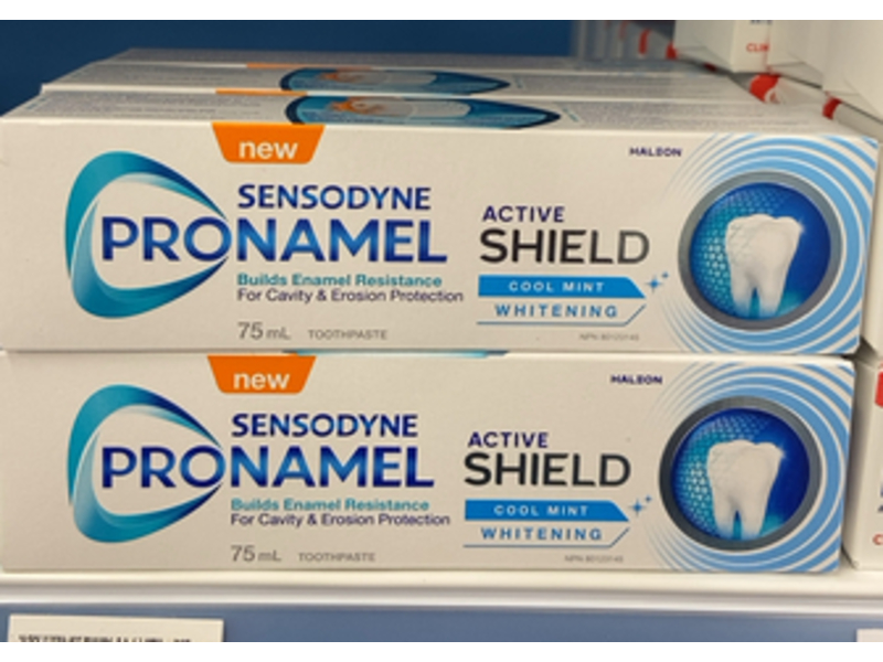 Sensodyne Pronamel Active Shield Whitening Toothpaste, Cool Mint, 75 mL