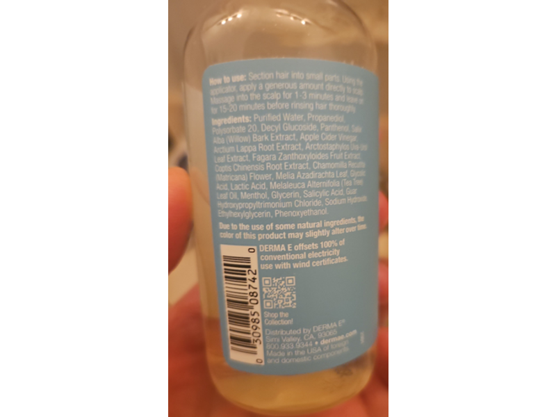 Derma-E Therapeutic Herbal Blend Scalp Relief Rinse, 4 fl oz/120 mL