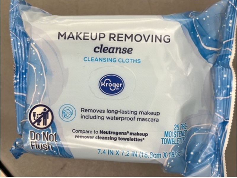 Kroger Makeup Removing Cleansing Cloths, 25 Count