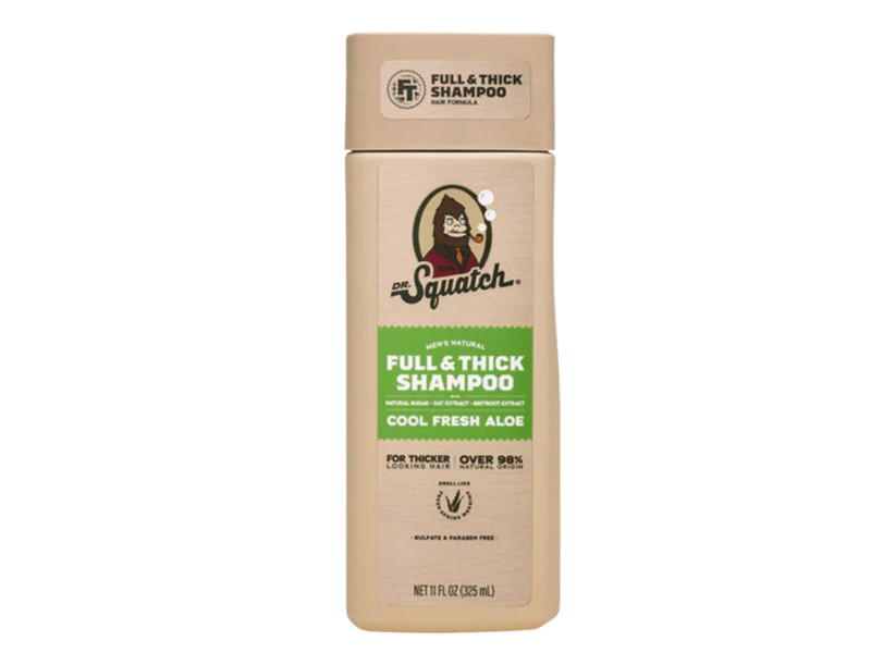 Dr.Squatch Natural Full & Thick Shampoo, Cool Fresh Aloe, 11 fl oz/325 mL