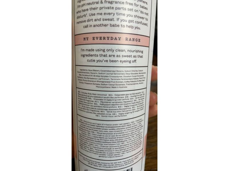 Frank Body A Clean Body Wash, Unscented, 12.17 fl oz/360 mL