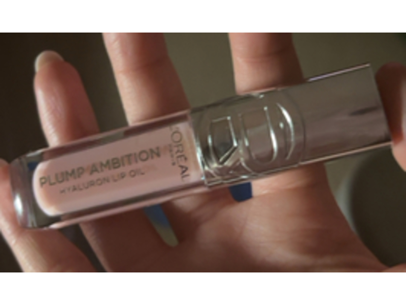 L’Oreal Paris Plump Ambition Hyaluron Lip Oil, Milky Nu 201, 0.16 fl oz/5.0 mL