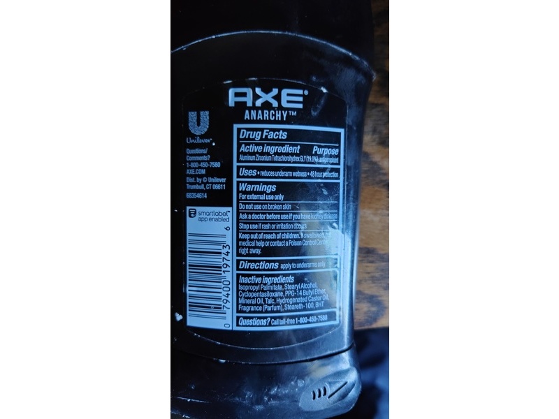 Axe Anarchy Antiperspirant, Dark Pomegranate & Sandalwood, 2.7 oz/76 g
