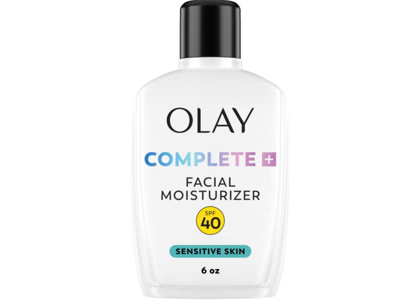 Olay Complete+ Daily Facial Moisturizer, SPF 40, Sensitive, 6.0 oz/177 mL,