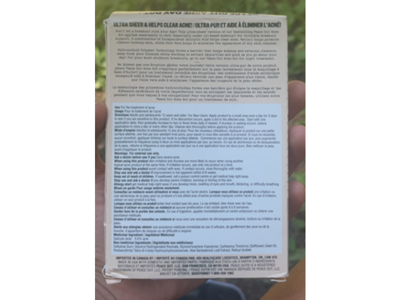 Peace Out Acne Treatment Dots, 1.48 g, 20 Count