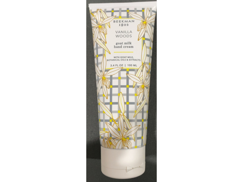 Beekman 1802 Goat Milk Hand Cream, Vanilla Woods, 3.4 fl oz/100 mL