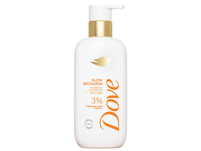 Dove Glow Recharge Brightening Serum Body Wash, Orange Blossom, 3 fl oz/88 mL