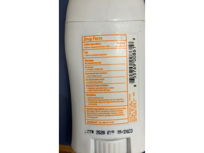 Carpe Antiperspirant Underarm Lotion, Cucumber Splash, 1.69 fl oz/50 mL