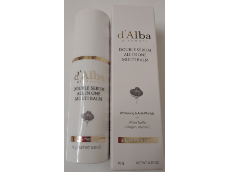 d'Alba Double Serum All In One Multi Balm, White Truffle Collagen & Vitamin C, 0.35 oz/10 g