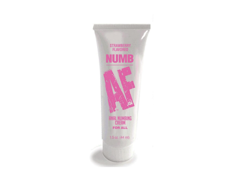Little Genie Numb AF Anal Numbing Gel, Strawberry, 1.5 oz/44 mL