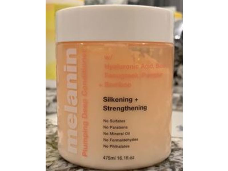 Melanin Plumping Deep Condisitioner, Silkening +Strengthening, 16.1 fl oz/475 mL