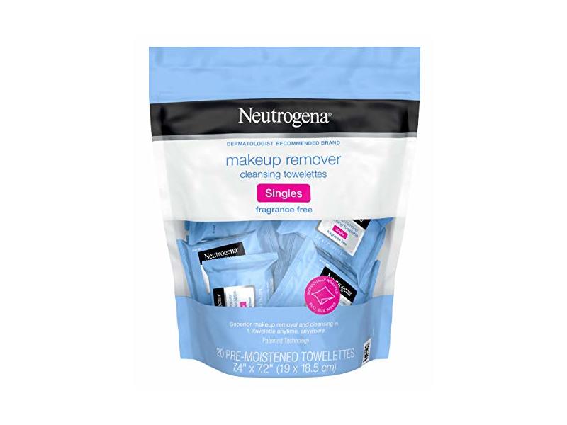 Neutrogena Make-Up Remover Cleansing Towelettes, Singles, 20 Count