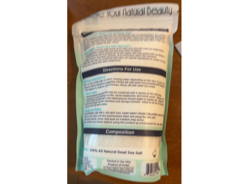 Natural Elephant Dead Sea Salt, Unscented, 16 oz/450 g
