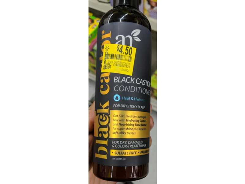 Artnaturals Conditioner, Black Castor, Dry Itchy Scalp, 12 fl oz/355 ml