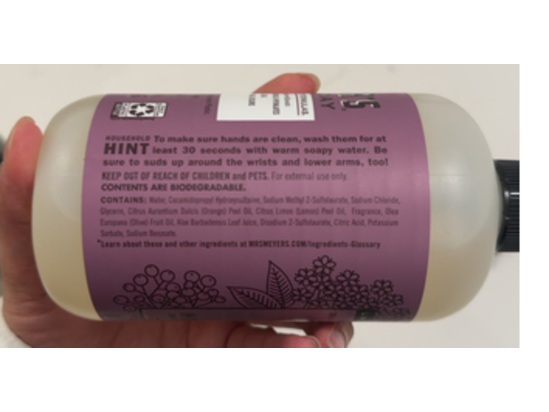 Mrs. Meyer's Clean Day Hand Soap, Elderberry, 12.5 fl oz/370 mL
