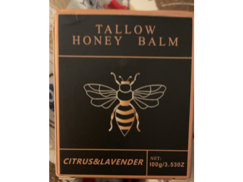 Tallow Honey Balm, Citrus & Lavender, 3.52 oz/100 g
