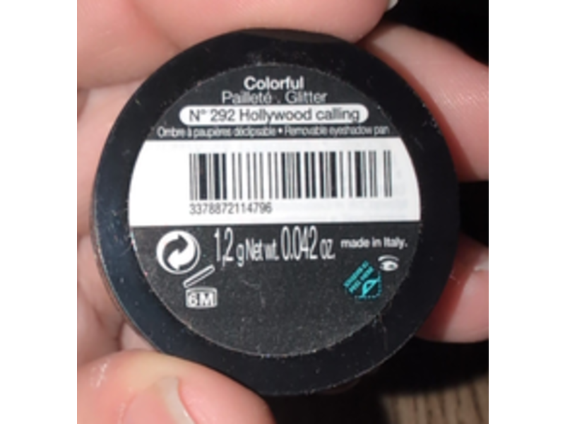 Sephora Colorful Glitter Eyeshadow, 292 Hollywood Calling, 0.042 oz/1.2 g