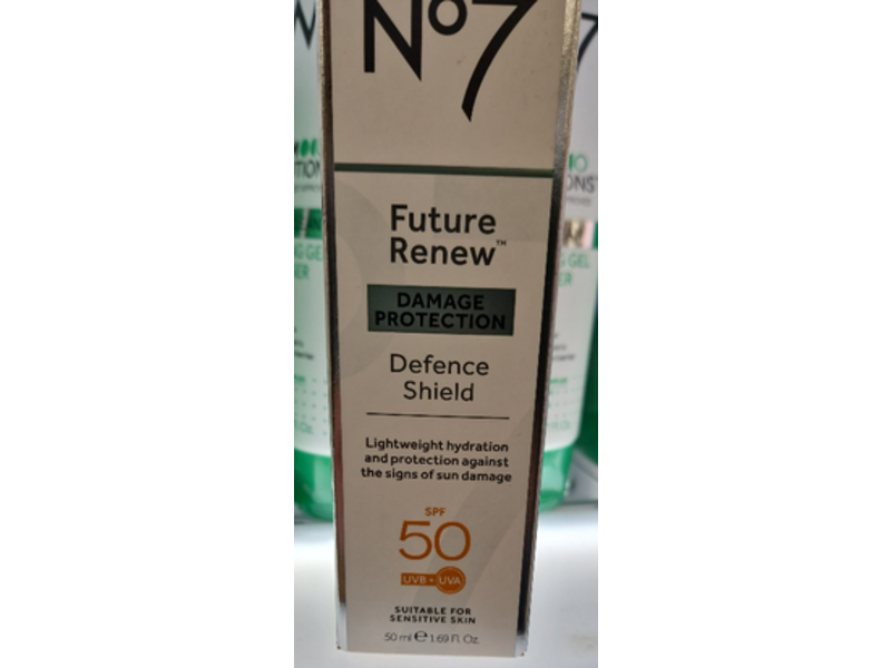 No7 Future Renew Damage Protection Defence Shield, SPF 50, 1.69 fl oz/50 mL