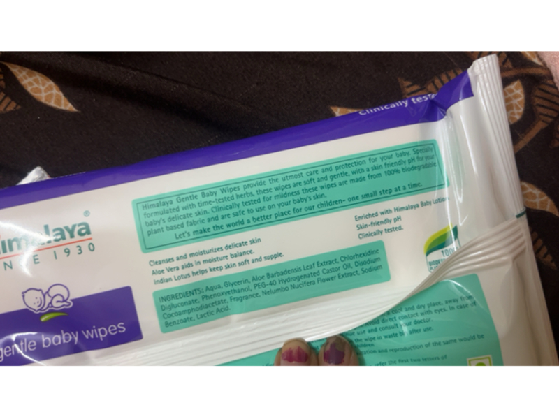 Himalaya Gentle Baby Wipes, Extra Soft, 24 Wipes